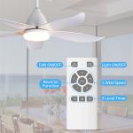 Fancy Iron 3000K 35W 5 ABS Blade Ceiling Fan Lamp Big Natural Style