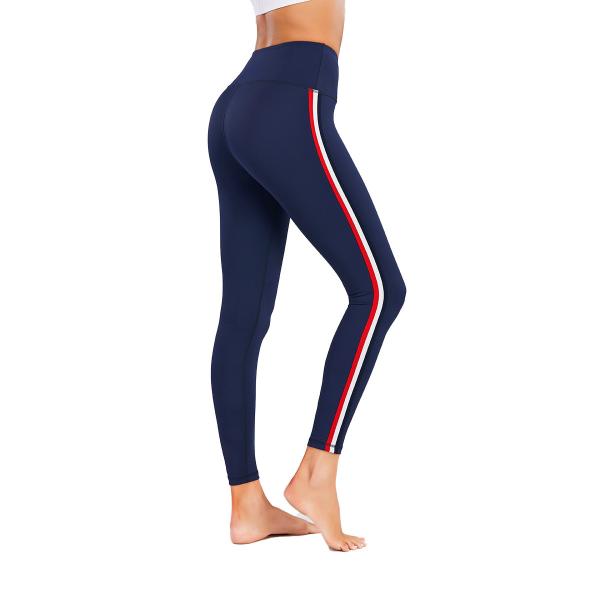 Buy cheap BSCI Navy Side Womens Plus Size Gym Leggings Activewear Yoga Pants from wholesalers