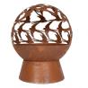 Buy cheap Wood Burning Laser Cut Design Oxidised Corten Steel Swallows Globe Fire Pit from wholesalers