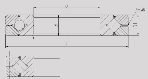 RB11012UU C0 Clearance RB 11012 Crossed Cylindrical Roller Bearing 110x135x12 Mm