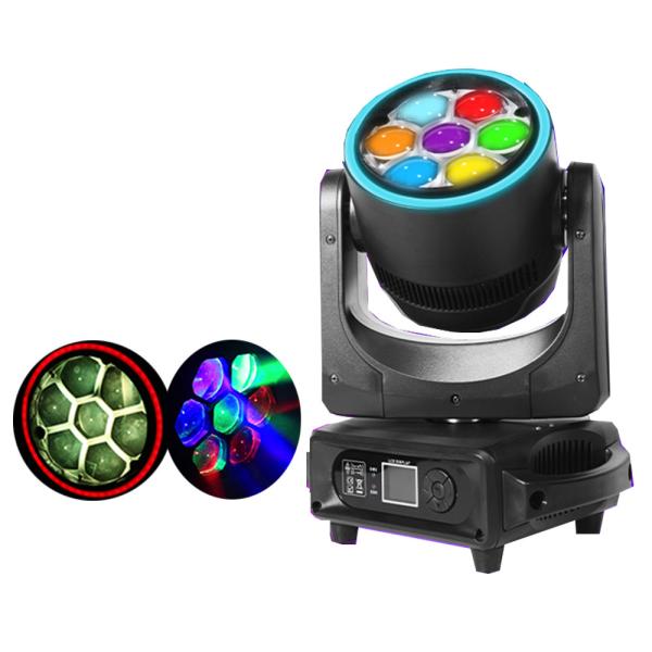 Buy cheap 7PCS 40W RGBW 4 In1 LED Zoom Bee Eye Moving Head Light With Auxiliary Light Dj Disco Stage Party Lights from wholesalers