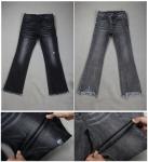 Cotton Power Stretch Dark Black Jeans Denim Fabric For Skinny Leggings Women Men