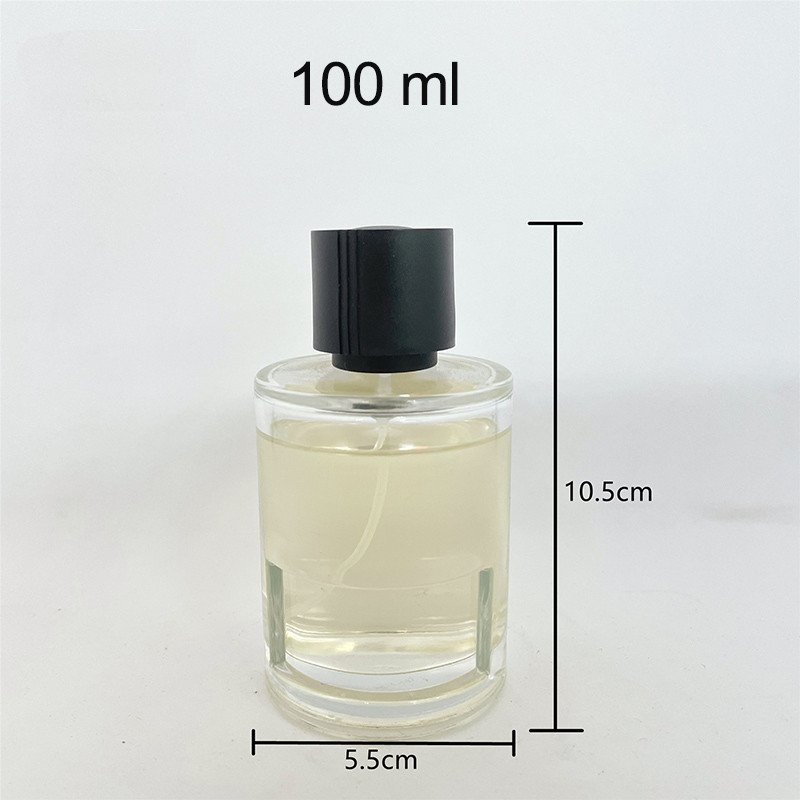 Round Perfume Sub Bottled Perfume Bottle Glass Bottle 100ml Bayonet Spray Exquisite Perfume Packaging Empty Bottle