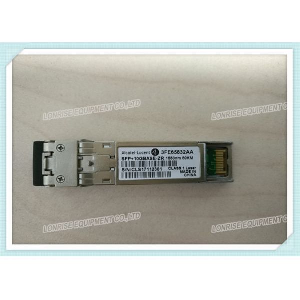 Alcatel - Lucent Fiber Optic Module 3FE65832AA SFP+ 10Gb/S 10GBase-ZR SMF 1550nm 80KM