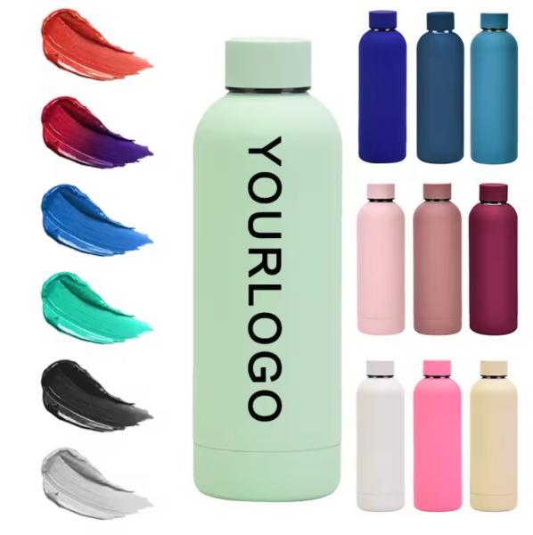 Buy cheap Touch Rubber Paint Double Wall Vacuum Flask Tumbler 500ml Stainless Steel Water Bottles from wholesalers