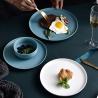 Buy cheap Round Eclectique Porcelain Plates Microwave Safe White Or Blue from wholesalers
