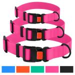 Adjustable Colorful Waterproof Dog Collars Durable Nylon Webbing Easy To Wash