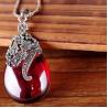 Buy cheap Thai 925 Silver Pendant Necklace with Red Agate Marcasite(JX467RED) from wholesalers