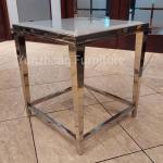 Buy cheap Silver Frame SS201 Simple Bed Table Small CBM Square Table For Bedroom from wholesalers