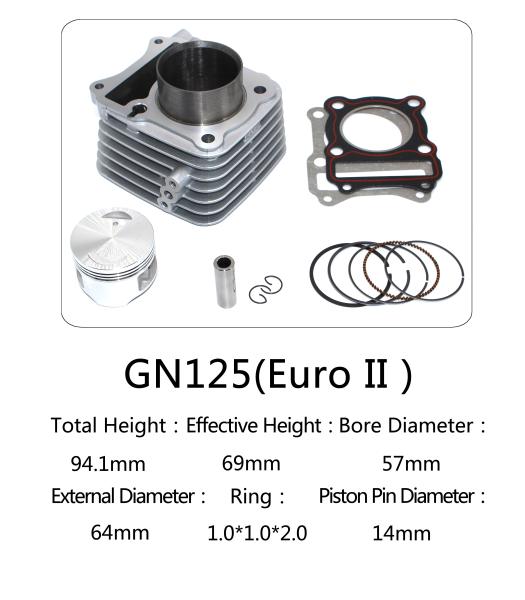 Buy cheap Suzuki 57mm 4 Stroke Single Cylinder Kit Durable Black Color For GN125 from wholesalers