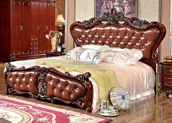 Buy cheap Luxury classic design wooden bed of bedroom furniture from wholesalers