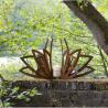 Buy cheap Multifunctional Candlesticks Lotus Shaped Corten Steel Garden Lantern from wholesalers