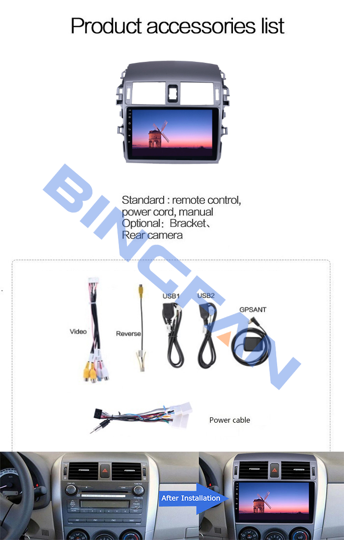 Android 10 UNiversal Car Radio for Toyota Corolla 2007 2008 2009 2010 2011 2012 2013 Carplay 4G WIFI Car Screen