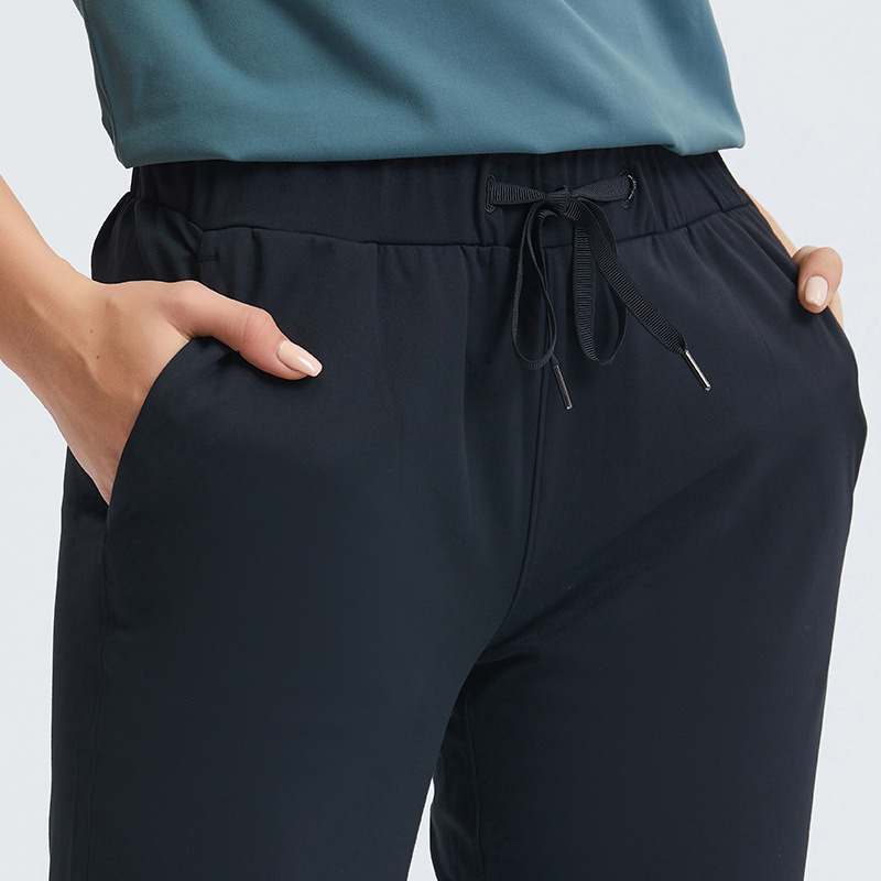 New Nude Loose Yoga Pants Elastic Draw Rope Straight Leg Casual Fitness Pants for Women