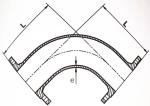Ductile Iron Pipe Fittings 90 Degree Double Flange Long Radial Bend DN80 -