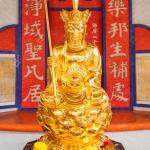 Gold Leaf Bronze Sitting Ksitigarbha Bodhisattva Statue