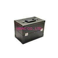 Buy cheap Pu Leather Pro Makeup Cosmetics Cases Pure Black product