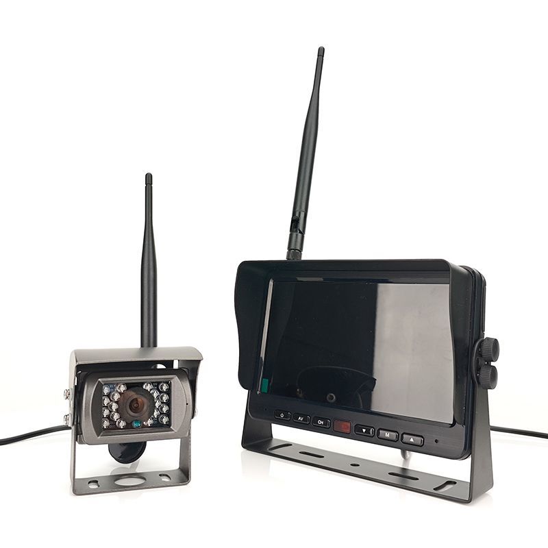 Forklift Strong Magnetic Camera System Forklift Camera with Laser Line 1080P 2 Split Rear View Monitor System