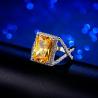 Buy cheap Handmade Eternity Crystal Ring AAA Cz Zircon Ring Engagement Wedding Band Rings for Women Finger Party Jewelry from wholesalers