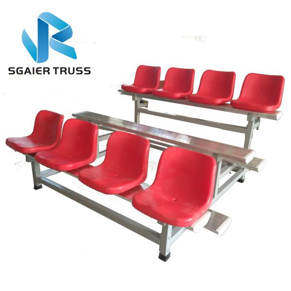 Buy cheap Flexible Outdoor Aluminum Stadium Bleachers Economic 2 - 5rows Long Bench from wholesalers
