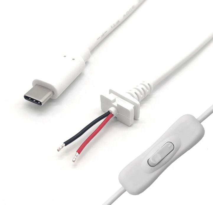 Power ON OFF USB Type C Switch Cable for Led Lamp Light