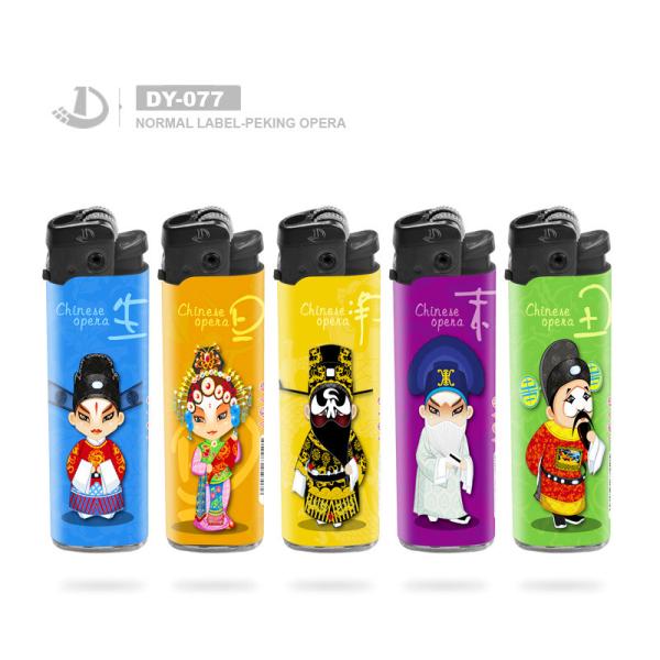 Customization Peking Opera Normal Label Printing Flint Gas Lighter for Smoking