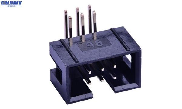 Buy cheap Right Angle 2 * 3 Box Header Connector 2.54 Mm Through Hole Withstand Voltage 500V from wholesalers