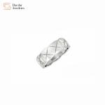 Couple Ring 18k Gold Plated Titanium Steel Jewelry Coco Wave Edge Wide Band