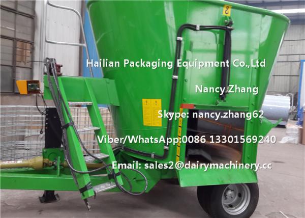 Buy cheap Moving Dairy Cow Farms Vertical TMR Mixers With Heavy Duty Wheel from wholesalers