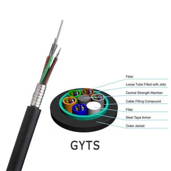 Buy cheap GYTS Outdoor Fiber Optic Cable Telecommunication Steel Tape Armored Stranded Loose Tube from wholesalers