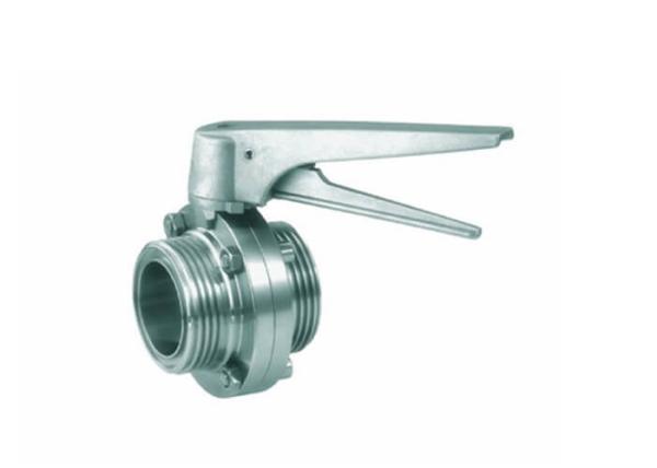 Buy cheap Stainless Steel Hygienic Butterfly Valve , DN100 Tri Clover Butterfly Valves from wholesalers
