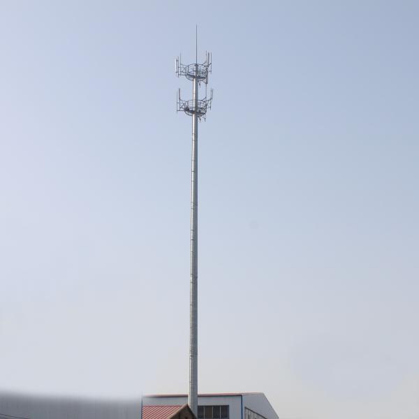 Buy cheap 45M GSM Monopole Steel Tower For Broadcast TV from wholesalers