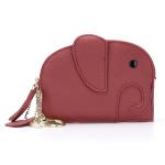 FIRST LAYER COWHIDE WOMEN'S COIN PURSE NEW ELEPHANT CREATIVE TASSEL ZIPPER BAG