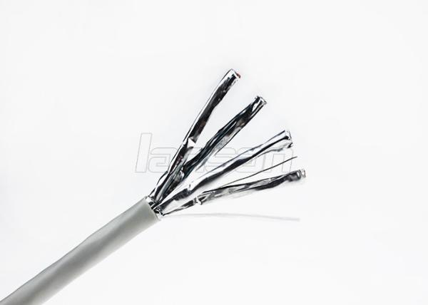 Buy cheap U / FTP 0.58mm Bare Copper Cat6A Lan Cable Gray Jacket Color Customized from wholesalers
