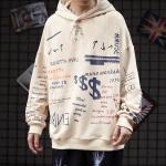 Ins Geometric Graffiti Men'S Hooded Sweaters High Street Rap Harajuku Style