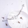 Buy cheap 0.29x0.23cm 0.04lb Custom Silver Bracelets Unisex S925 Double Heart Bracelet from wholesalers