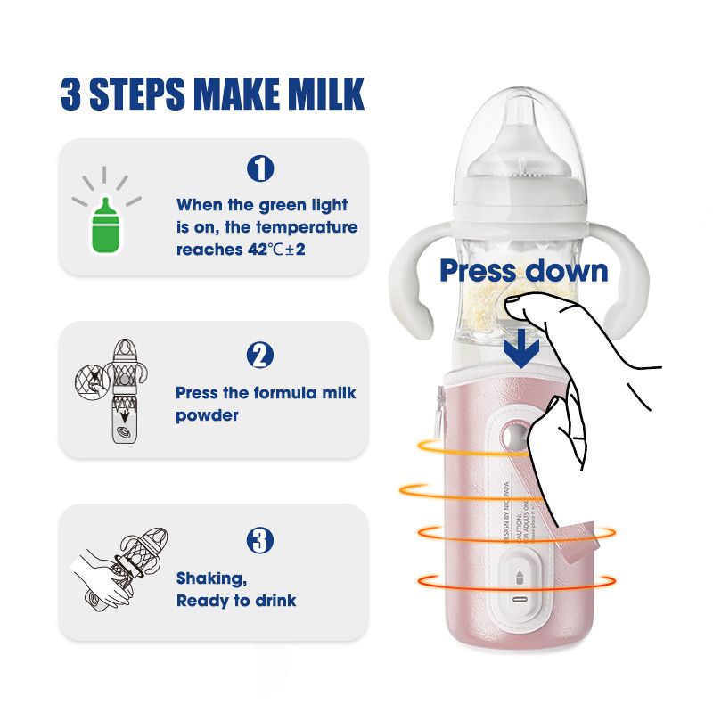 Eco Trip Car Night Feeding 3 in 1 constant temperature baby food feeding bottle set with Formula Dispenser 240ml PPSU