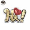 Buy cheap 5.5*6 CM Size Sequin Letter Patches , Hi Letter Golden Sequin Iron On Patches from wholesalers