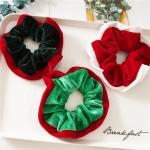 Girl Christmas Hair Accessories Band Ties Elastic Contrast Headband Velvet