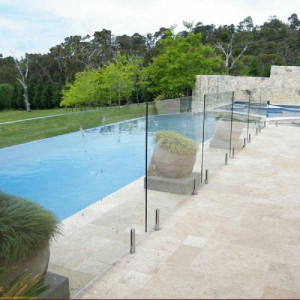 Buy cheap Light Pool Fencing Frameless Glass Tempered Stainless Aluminium Brackets from wholesalers