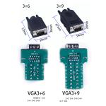 DB15 D Sub 15 Pin VGA ( 3+9 ) Three Row Male Female Connectors to Terminal