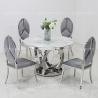 Buy cheap QIANCHENG Anti Oxidation SS Dining Tables Dia130x75cm Round Marble Top from wholesalers