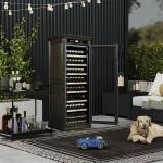 Custom Wine Cooler Furniture Single Zone Brown Wood Drinks Cabinet