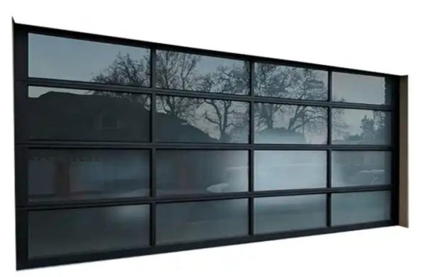 Buy cheap Aluminum Alloy Glass Water Tightness Class 3 Transparent Glass Sectional Garage Door For High Safety from wholesalers