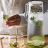 Buy cheap Lead Free Glass Water Pitcher With Silicone Lid / Spoon 1350ml Capacity from wholesalers