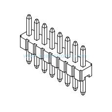 Buy cheap Single row 1.27mm straight DIP male header pin connector from wholesalers