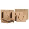 Buy cheap Recycled Handmade Brown Kraft Paper Gift Bags OEM With Handle from wholesalers