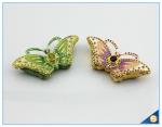 Animal Shape Butterfly Trinket Box Metal Jewelry Box Car Decoration SCJ591