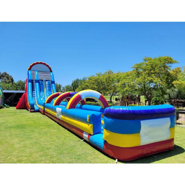 Buy cheap 28ft Manufacturer Magic Large Blue Crush Running Bouncy Games Inflatable Water Slide from wholesalers