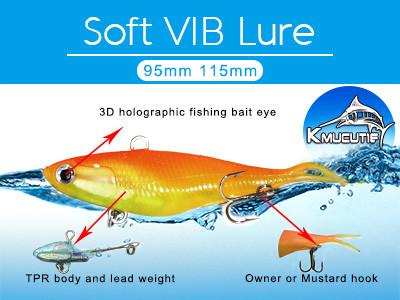 Kmucutie CS002 Soft VIBE Lure Made of TPR Fishing Bait/manufacture made lures